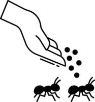 myra pulver glyf och linje vektor illustration