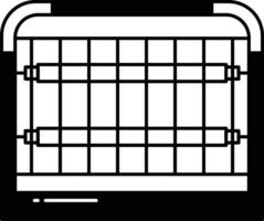 Tube Mörder Glyphe und Linie Vektor Illustration