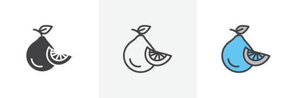 citrus- frukt ikon vektor