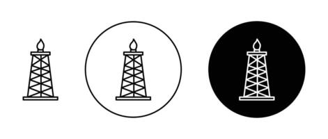 Schiefer Gas rig Symbol vektor