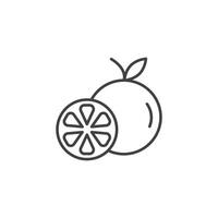 Orangenfrucht-Symbol vektor