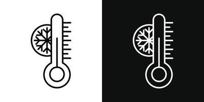 termometer kall ikon vektor