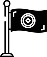 Land Flagge Glyphe und Linie Vektor Illustration