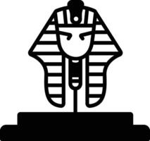 egypten Gud glyf och linje vektor illustration