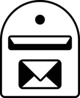 Mail Text Glyphe und Linie Vektor Illustration