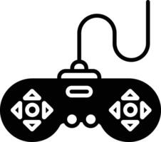 Gamepad Glyphe und Linie Vektor Illustration