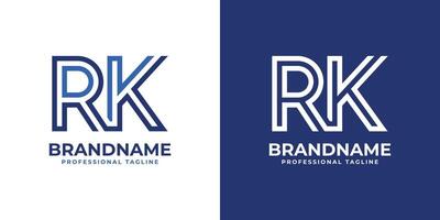Briefe rk Linie Monogramm Logo, geeignet zum Geschäft mit rk oder kr Initialen vektor