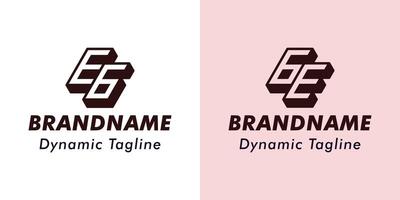 Briefe z.B und ge 3d Monogramm Logo, geeignet zum Geschäft mit z.B oder ge Initialen vektor