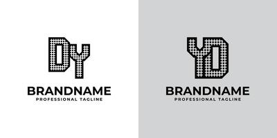 brev dy och yd punkt monogram logotyp, lämplig för företag med dy eller yd initialer vektor