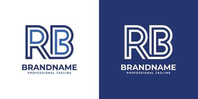 Briefe rb Linie Monogramm Logo, geeignet zum Geschäft mit rb oder br Initialen vektor