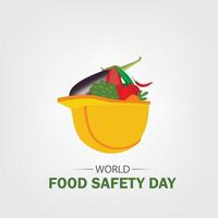 värld mat säkerhet dag vektor grafisk är bra för värld mat säkerhet dag firande. platt design. flygblad design. platt illustration. enkel och elegant design