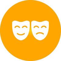 Theatermasken kreatives Icon-Design vektor