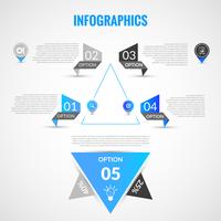 Vorlage für Infografiken aus Papier vektor