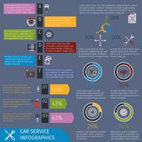 Autoservice-Infografiken vektor