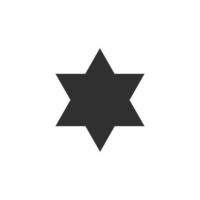 star of david formikon i svart platt konturdesign vektor