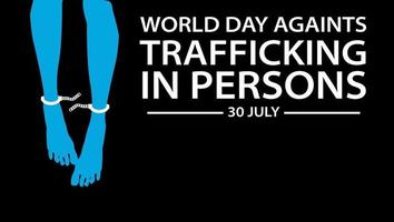 Welttag gegen den Menschenhandel am 30. Juli Vektorgrafik vektor