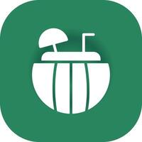 Wassermelonen-Cocktail kreatives Icon-Design vektor