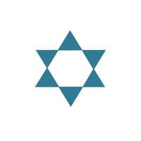 star of david form ikon i platt design vektor