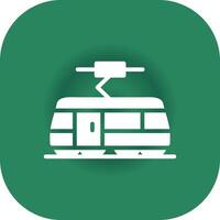 Straßenbahn kreatives Icon-Design vektor