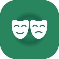 Theatermasken kreatives Icon-Design vektor