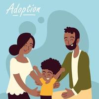 glückliche Adoptionsfamilie vektor