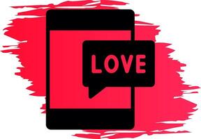 kreatives Icon-Design für Liebesanrufe vektor