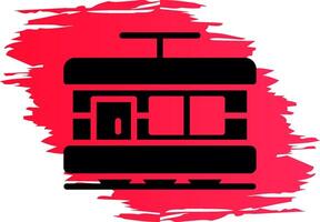 Straßenbahn kreatives Icon-Design vektor