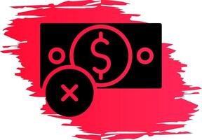 kein Geld kreatives Icon-Design vektor