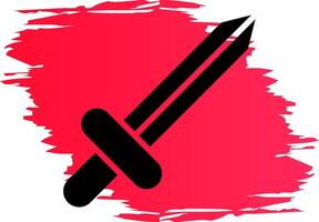 Spiel Schwert kreativ Symbol Design vektor