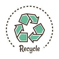 Produktetikett recyceln vektor