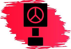 Peace-Zeichen kreatives Icon-Design vektor