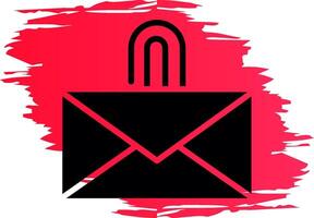 Datei anhängen E-Mail kreatives Icon-Design vektor