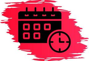 Deadline kreatives Icon-Design vektor