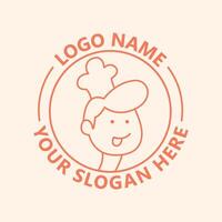 enkel begrepp karaktär mat logotyp lämplig för företag och butiker vektor