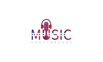 anfänglich Musik- Vektor Logo Musik.
