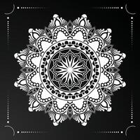modern vit och svart lyx mandala bakgrund vektor