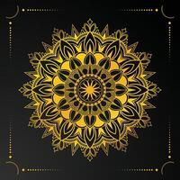 elegant Hintergrund mit ein golden Mandala Design vektor