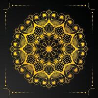 goldenes Mandala-Design vektor