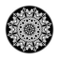 Mandala Design geradlinig Stil und Weiß Mandala vektor