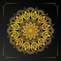 Luxus-Mandala-Vektorhintergrund mit goldenem Arabeskenstil vektor