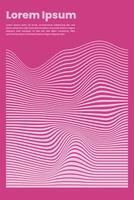 Poster Streifen Rosa optisch Kunst Welle . Vektor Hintergrund Illustration