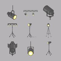 Sammlung von Spotlight-Icons vektor