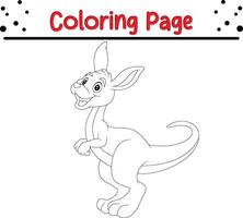 glücklich Känguru Färbung Seite zum Kinder vektor