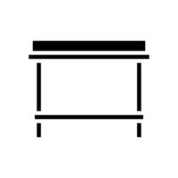 prep Tabelle Restaurant Ausrüstung Glyphe Symbol Vektor Illustration