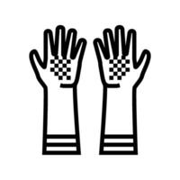 chemisch beständig Handschuhe Linie Symbol Vektor Illustration