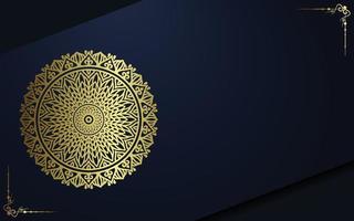 Luxus-Zier-Mandala-Hintergrund mit arabisch-islamischem Ostmuster-Stil-Vektor vektor