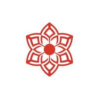abstrakt elegant blommig mandala logotyp vektor