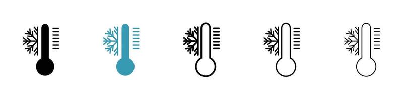 Symbol für kaltes Thermometer vektor