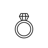 Diamantring-Symbol vektor