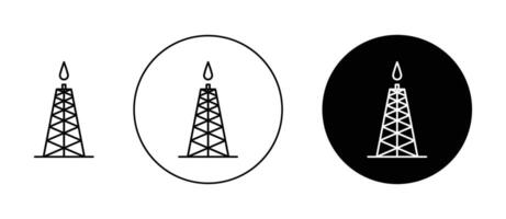 Schiefer Gas rig Symbol vektor